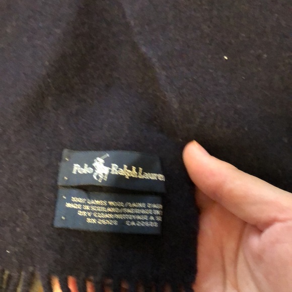 Polo Ralph Lauren Men’s Navy Blue Winter Scarf - Picture 3 of 4